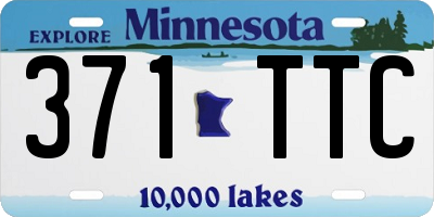 MN license plate 371TTC