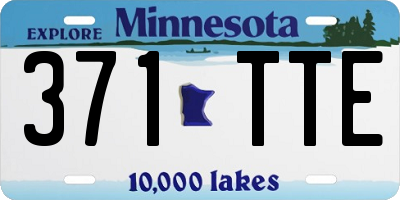 MN license plate 371TTE