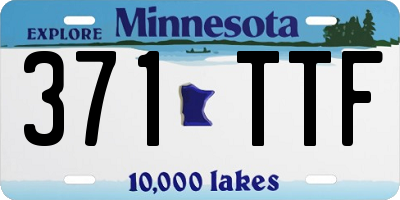 MN license plate 371TTF