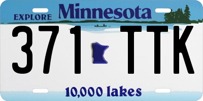 MN license plate 371TTK