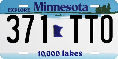 MN license plate 371TTO