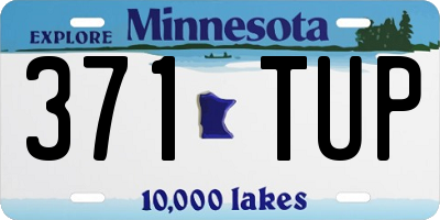 MN license plate 371TUP