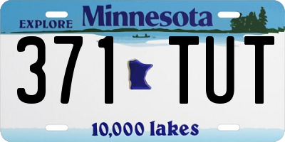 MN license plate 371TUT