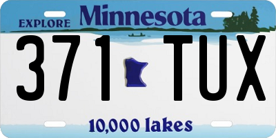 MN license plate 371TUX