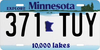 MN license plate 371TUY