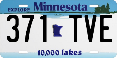 MN license plate 371TVE