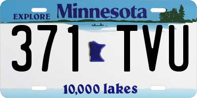 MN license plate 371TVU