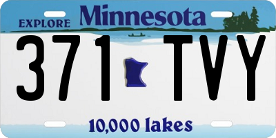 MN license plate 371TVY