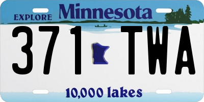 MN license plate 371TWA