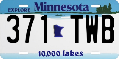 MN license plate 371TWB
