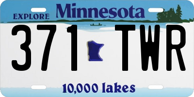 MN license plate 371TWR