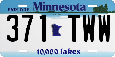 MN license plate 371TWW