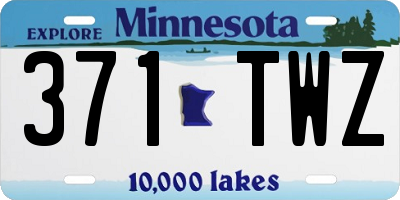 MN license plate 371TWZ