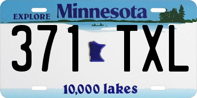 MN license plate 371TXL
