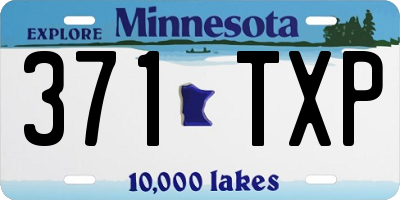 MN license plate 371TXP