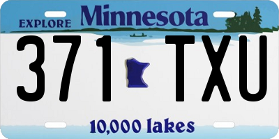 MN license plate 371TXU