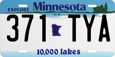 MN license plate 371TYA