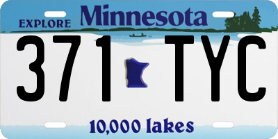 MN license plate 371TYC