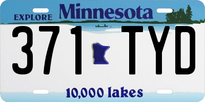MN license plate 371TYD