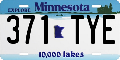 MN license plate 371TYE