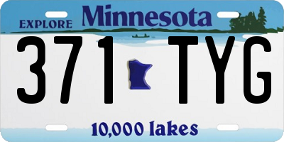 MN license plate 371TYG