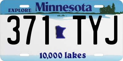 MN license plate 371TYJ