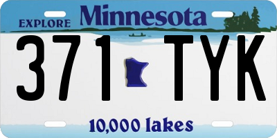 MN license plate 371TYK