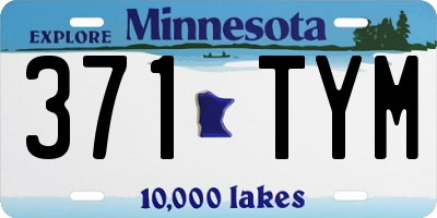 MN license plate 371TYM