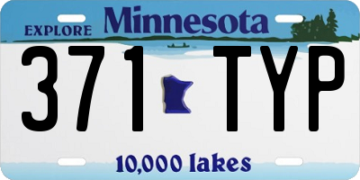 MN license plate 371TYP