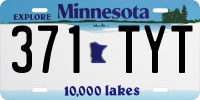 MN license plate 371TYT