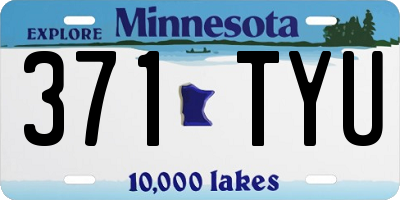 MN license plate 371TYU