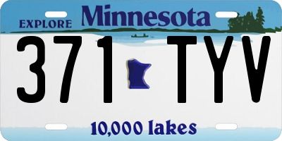 MN license plate 371TYV