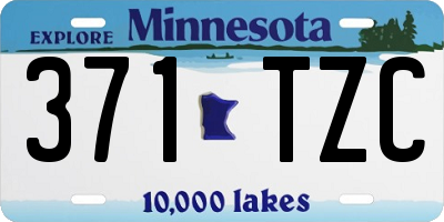 MN license plate 371TZC