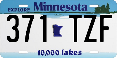 MN license plate 371TZF