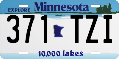 MN license plate 371TZI