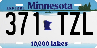 MN license plate 371TZL