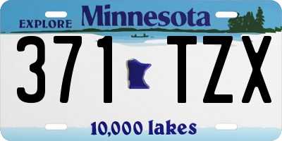 MN license plate 371TZX
