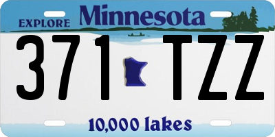 MN license plate 371TZZ
