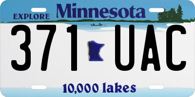 MN license plate 371UAC