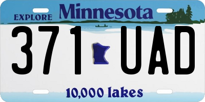MN license plate 371UAD