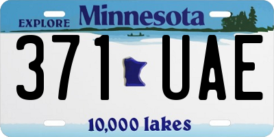 MN license plate 371UAE