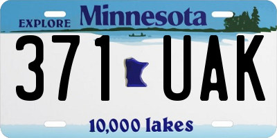 MN license plate 371UAK