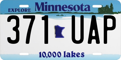 MN license plate 371UAP