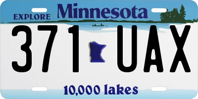 MN license plate 371UAX