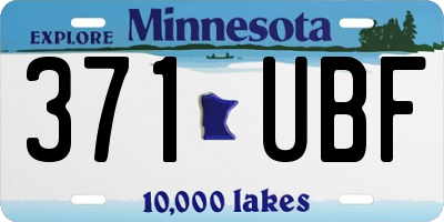 MN license plate 371UBF