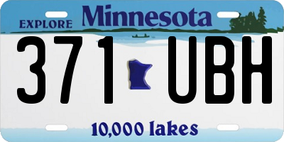 MN license plate 371UBH