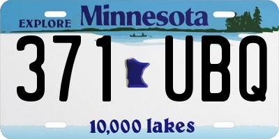 MN license plate 371UBQ