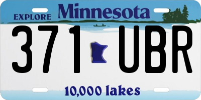MN license plate 371UBR