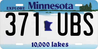 MN license plate 371UBS