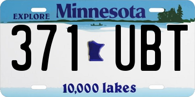 MN license plate 371UBT